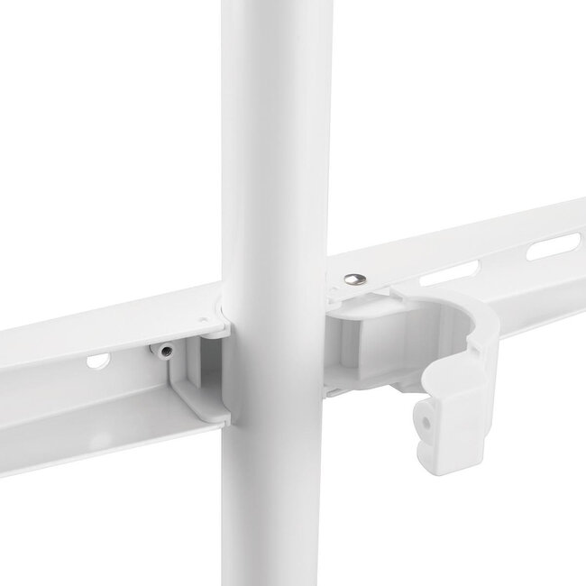 Nedis Premium Bodenständer im Staffelei-Design für Bildschirme bis 65 Zoll / drehbar / weiß/braun