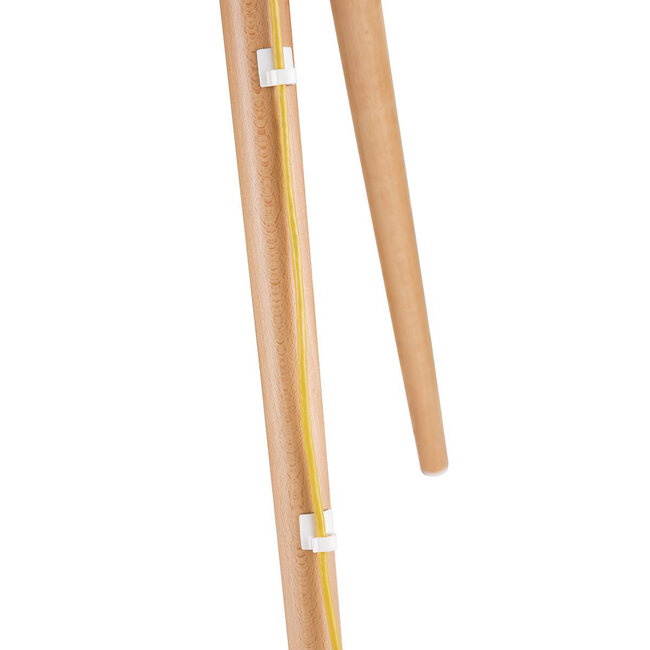 Nedis Premium Bodenständer im Staffelei-Design für Bildschirme bis 65 Zoll / drehbar / weiß/braun