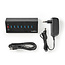 Nedis USB 3.0 Hub 8 Ports mit Quick Charge 3.0, 12V Netzteil, 1m, Schwarz