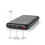 Nedis Powerbank Fast Charge 10.000 mAh mit 1x USB-A & 1x USB-C (max. 3A) – Schwarz