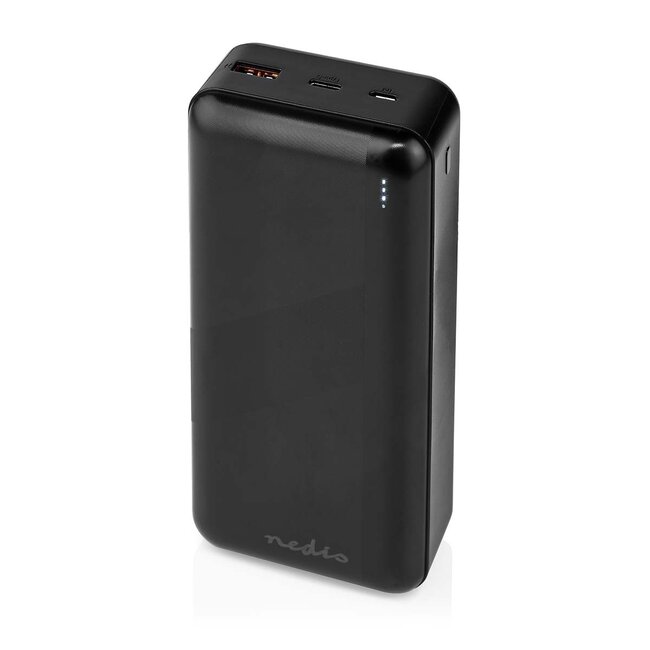 Nedis Powerbank Fast Charge 30.000 mAh, 1x USB-A & 1x USB-C (max. 3A) – Schwarz