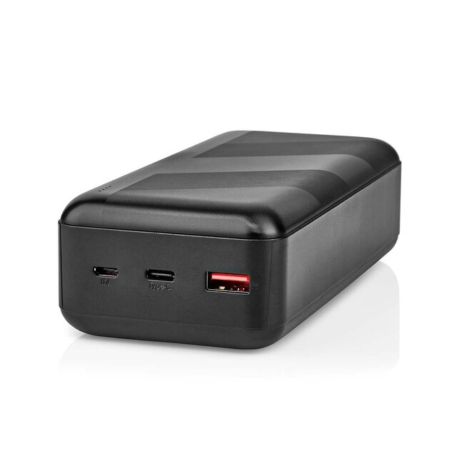 Nedis Powerbank Fast Charge 30.000 mAh, 1x USB-A & 1x USB-C (max. 3A) – Schwarz