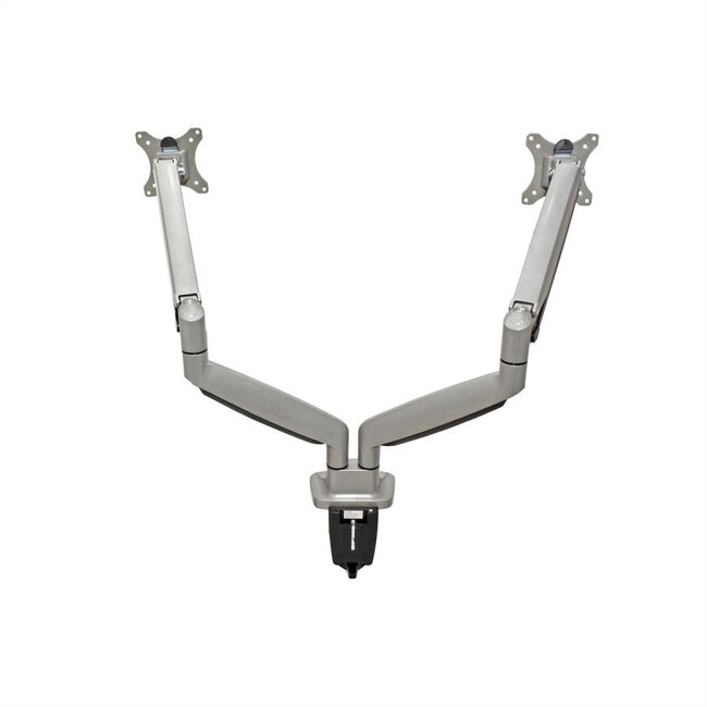 Value Premium Schreibtischhalterung für 2 Monitore bis 27 Zoll / Interaktiv / Silber