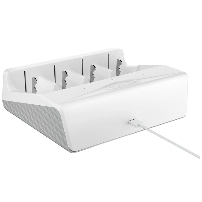 Varta Easy Universal Ladegerät für AA/AAA/C/D/E Batterien, Weiß
