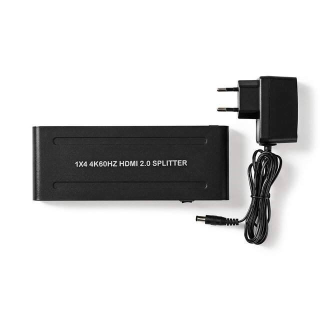 Nedis HDMI Splitter 1 auf 4 - HDMI 2.0 (4K 60Hz + HDR) / Schwarz