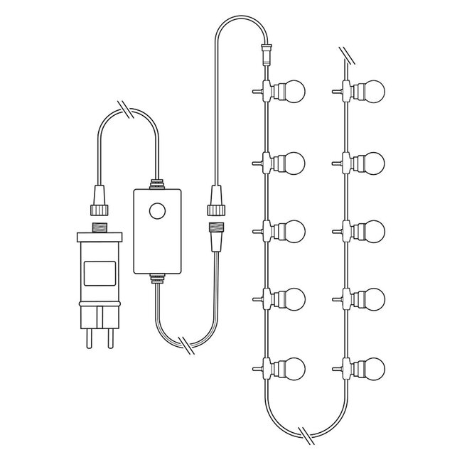 Nedis SmartLife Wi-Fi LED-Dekolichterkette (große Kugeln) - 10m - 20 LEDs / Vollfarbe