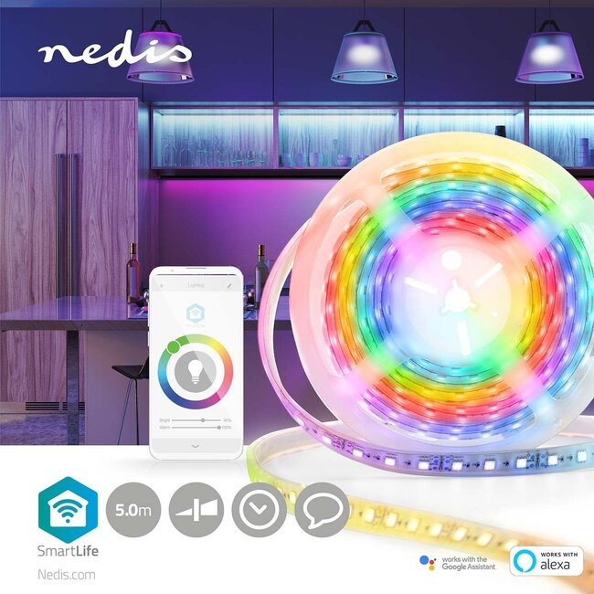 Nedis SmartLife WLAN LED-Strip Innen 5m Vollfarbe
