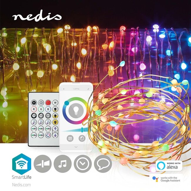 Nedis SmartLife Wi-Fi LED-Strip 5m Full-Color für Innen & Außen