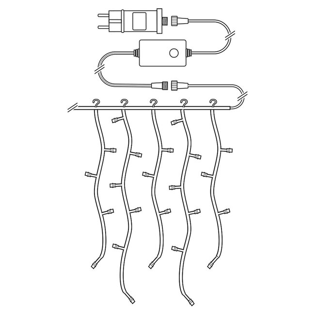 Nedis SmartLife Wi-Fi LED-Lichtvorhang 10x3m - 200 LEDs, Warm- bis Kaltweiß
