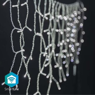 Nedis Nedis SmartLife Wi-Fi LED-Eiszapfenvorhang - 48x 0,4m/0,6m - 240 LEDs / Kaltweiß