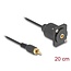 Delock D-Typ Kabel RCA Stecker auf Buchse Schwarz 20 cm