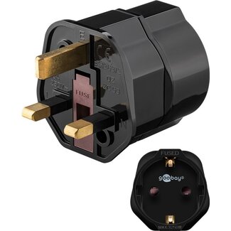 Goobay Goobay Netzadapter UK, Schwarz