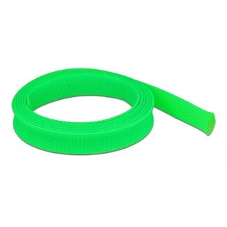 DeLOCK Polyester Kabelschutzschlauch | dehnbar | 19mm | grün | 2 Meter