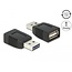 Delock Adapter EASY USB 2.0-A Stecker auf USB 2.0-A Buchse nur Laden