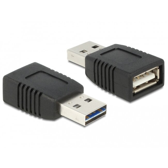 Delock Adapter EASY USB 2.0-A Stecker auf USB 2.0-A Buchse nur Laden