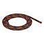 Polyester Kabelschutzschlauch | dehnbar | 6mm | schwarz/rot | 2 Meter