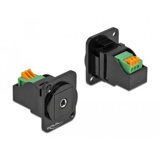 DeLOCK Delock D-Typ Modul 3,5 mm 3-poliger Stereo-Klinkenbuchse zu Schraubklemme