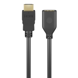 Goobay HDMI Verlängerungskabel 0,5m | HDMI 2.0 (4K 60Hz + HDR) | CCS Leiter | Schwarz