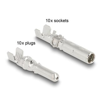 DeLOCK Delock DL4 Solar Stiftkontakte zum Crimpen für Stecker und Buchsen, 20 Stück