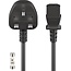 Goobay UK IEC Kabel, 1,8 m, Schwarz