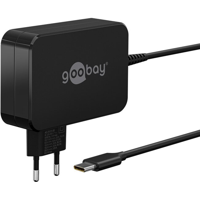 Goobay USB-C™ Laptop-Ladegerät 65W Schwarz