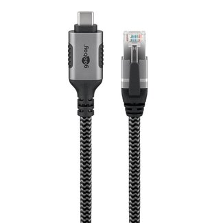 Goobay Goobay USB-C auf RJ45 LAN Kabel | USB 3.0 | CAT6 | Schwarz | 7,5 m