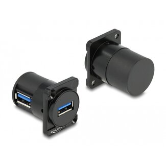 DeLOCK Delock D-Type USB 2.0 Typ-A Buchse zu Buchse 90° gewinkelt