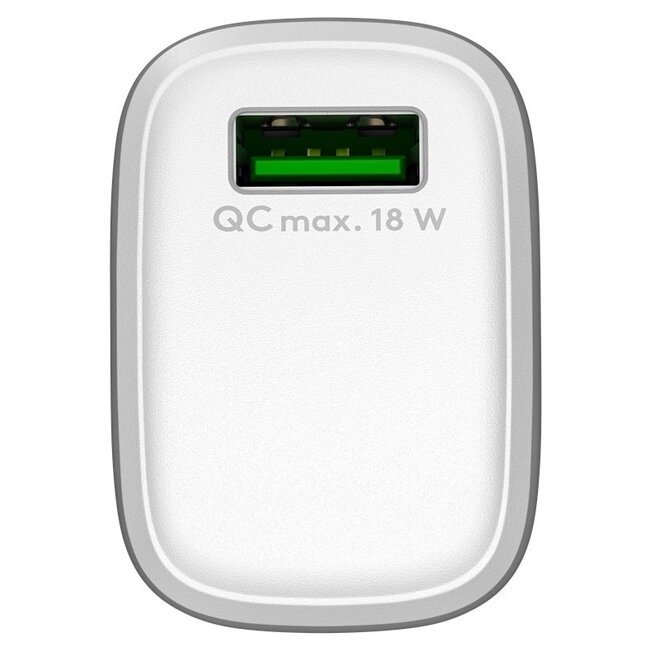 Goobay USB Heimladegerät mit 1 USB-A QC Port | 18W | Weiß