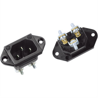 Bachmann BACHMANN Kaltgeräte-Stecker IEC320 C14, schwarz, Schraubanschluss