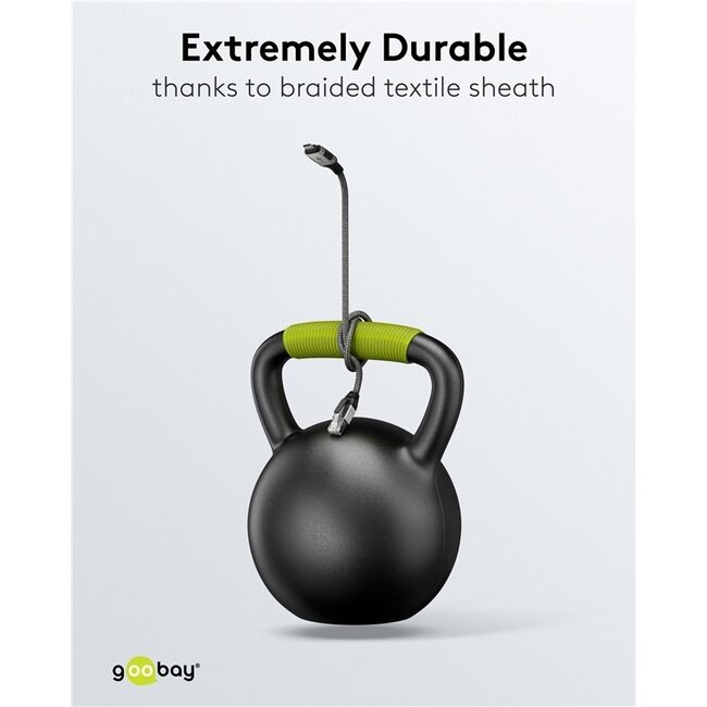 Goobay USB-C auf RJ45 LAN Kabel | USB 3.0 | CAT6 | Schwarz | 1 Meter