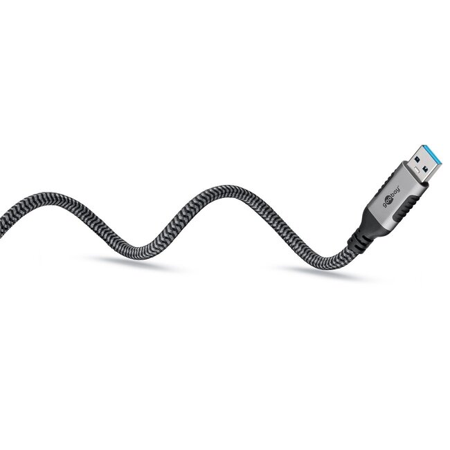 Goobay USB-A auf RJ45 LAN Kabel | USB 3.0 | CAT6 | Schwarz | 5 Meter
