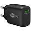 Goobay USB Heimladegerät mit 1 USB-A QC Port | 18W | Schwarz