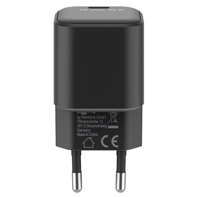 Goobay Heimladegerät 1x USB-C PD 45W GaN Schwarz