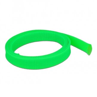 DeLOCK Polyester Kabelschutzschlauch | dehnbar | 38mm | grün | 2 Meter