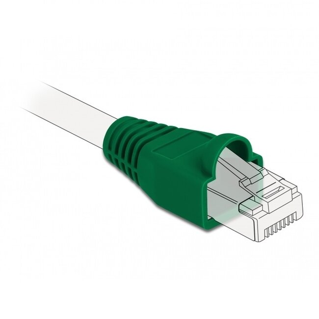 RJ45 Netzwerksteckergehäuse | Kabel bis 6mm | 20 Stück | Grün