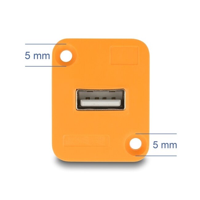 Delock D-Type USB 2.0 Typ-A Kupplung Orange
