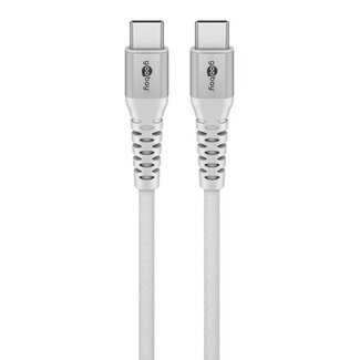 Goobay Goobay USB-C Supersoft Textilkabel | USB 2.0 | PD 60W | Weiß | 1 Meter
