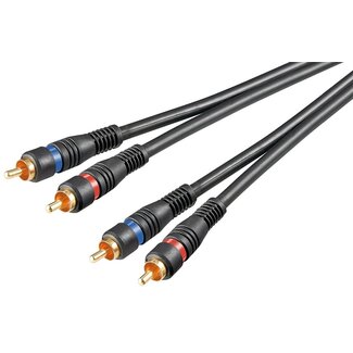 Goobay Goobay Stereo-RCA-Kabel 2x RCA, doppelt geschirmt, 2 m