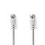 Satelliten- und Antennenkabel | F-Stecker | Vernickelt | 75 Ohm | Doppelgeschirmt | 3 m | Rund | PVC | Weiß | Box