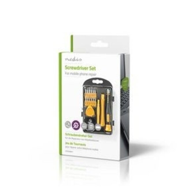 Reparaturset 17-in-1 für PC, Smartphone & Tablet | Philips, Schlitz, Pentalobe & Tri-Wing Bits