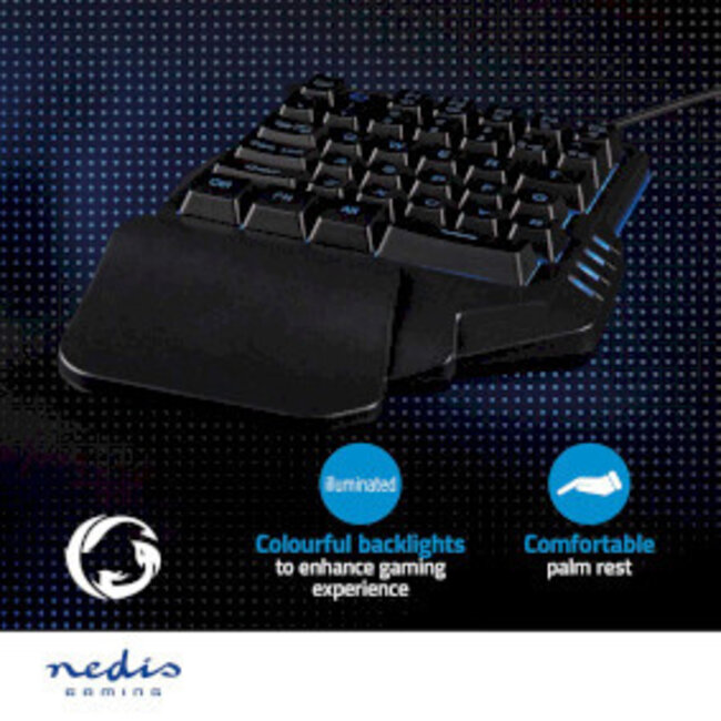 Kabelgebundenes Gaming-Tastatur | USB Typ-A | Membrantasten | RGB | Einhändig | Universal | USB-betrieben | Kabellänge: 1,60 m | Gaming