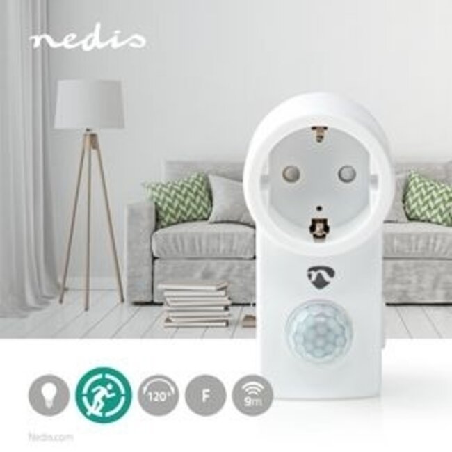 Bewegungsmelder Innenbereich Typ F (CEE 7/7) 120° PIR 5-300W 3-2000 Lux