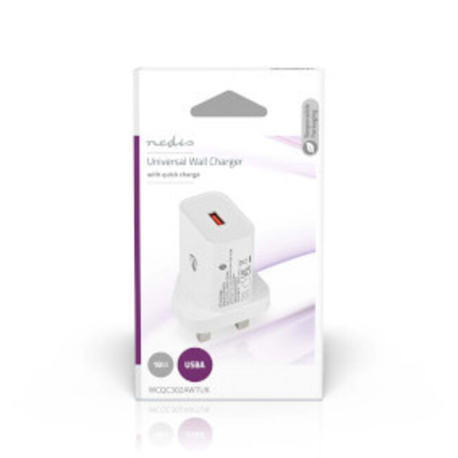 Ladegerät | 18 W | Schnellladefunktion | 3,0 A | 1 Ausgang | USB-A | Automatische Spannungsanpassung