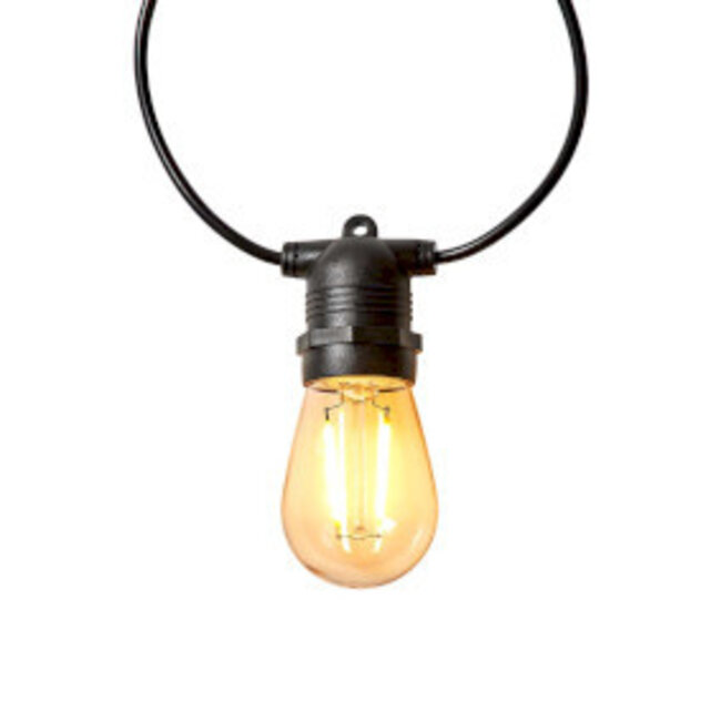 SmartLife Dekorative Lichterkette | Partybeleuchtung | WLAN | Warmweiß | 10 LEDs | 9,00 m | Android™ | Glühbirnendurchmesser: 45 mm