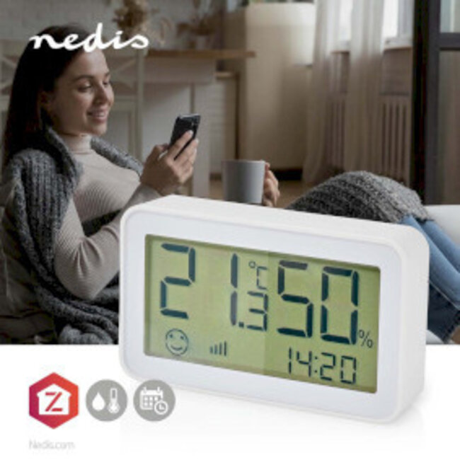 SmartLife Klimasensor | Zigbee 3.0 | Batteriebetrieben | Android™ / iOS | Weiß
