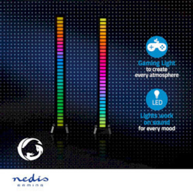 Gaming-Beleuchtung | RGB | Batteriebetrieben | Für Desktop & Notebook | Schwarz