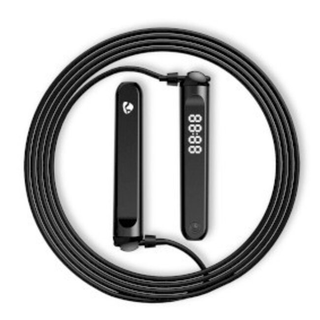 SmartLife Outdoor Springseil | Bluetooth® | Dual Hall Sensor | LED-Display | PVC | 3,00 m | Kabellose Kugeln & Tasche | Schwarz