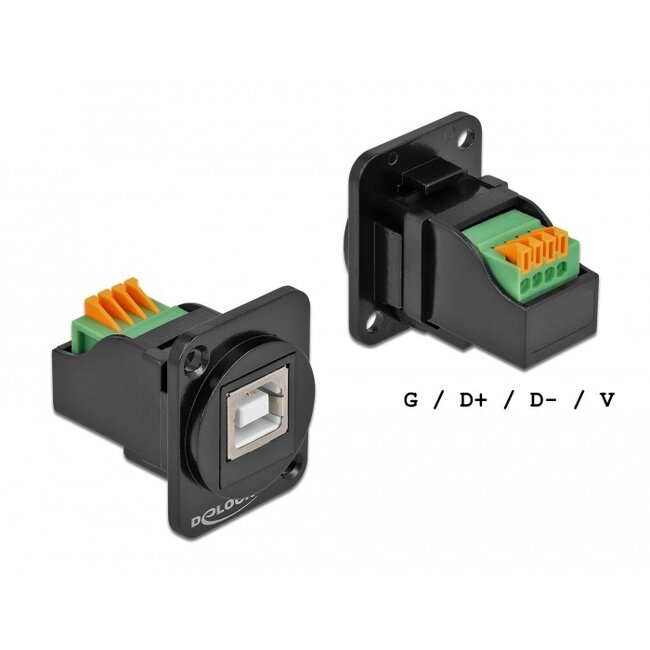 Delock D-Type USB 2.0 Typ-B Buchse auf Klemmenblock