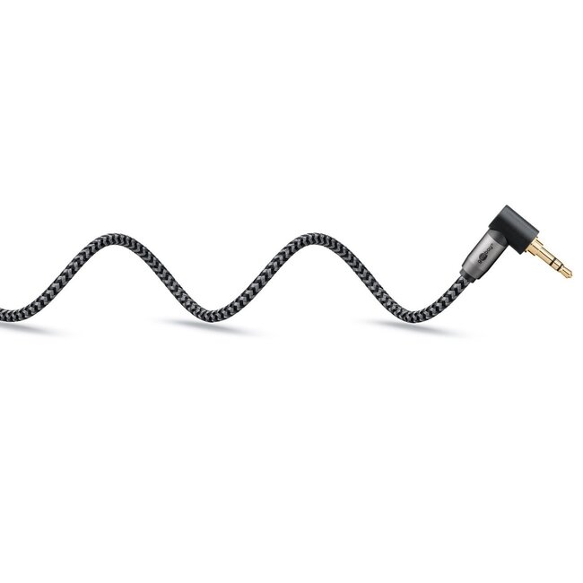 Goobay Plus 3,5mm Klinkenkabel | Winkelstecker | 1 Meter