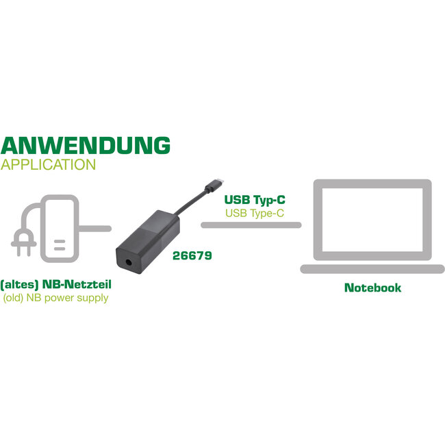 InLine® Notebook-Netzteil für USB Typ-C 7-in-1 Ladegerät Set